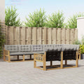 Outdoor-Sofagarnitur mit Kissen 8 pcs Weiß und Hellgrau