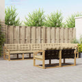 Outdoor-Sofagarnitur mit Kissen 8 pcs Weiß und Beige