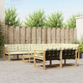 Outdoor-Sofagarnitur 9 pcs Weiß und Creme 79 x 79 x 37 cm