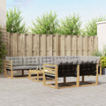 Outdoor-Sofagarnitur 9 pcs Weiß und Hellgrau 79 x 79 x 37 cm