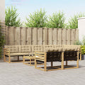 Outdoor-Sofagarnitur 9 pcs Weiß und Beige 79 x 79 x 37 cm