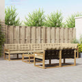 Outdoor-Sofagarnitur 9 pcs Weiß und Beige 79 x 79 x 37 cm