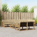 Outdoor-Sofagarnitur 9 pcs Weiß und Beige 79 x 79 x 37 cm