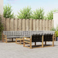 Outdoor-Sofagarnitur 9 pcs Weiß und Hellgrau 79 x 79 x 37 cm