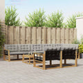 Outdoor-Sofagarnitur 9 pcs Weiß und Hellgrau 79 x 79 x 37 cm