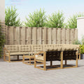 Outdoor-Sofagarnitur 9 pcs Weiß und Beige 79 x 79 x 37 cm