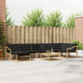 Outdoor-Sofagarnitur 8 pcs Weiß und Schwarz 79 x 79 x 37 cm