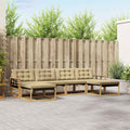 Outdoor-Sofagarnitur mit Kissen 6 pcs Weiß und Beige