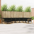 Outdoor-Sofagarnitur mit Kissen 8 pcs Weiß und Schwarz