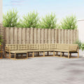 Outdoor-Sofagarnitur mit Kissen 8 pcs Weiß und Beige