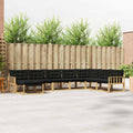 Outdoor-Sofagarnitur mit Kissen 8 pcs Weiß und Schwarz