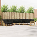 Outdoor-Sofagarnitur mit Kissen 8 pcs Weiß und Schwarz