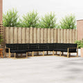 Outdoor-Sofagarnitur mit Kissen 8 pcs Weiß und Schwarz