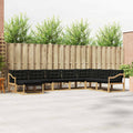 Outdoor-Sofagarnitur mit Kissen 8 pcs Weiß und Schwarz