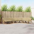 Outdoor-Sofagarnitur mit Kissen 8 pcs Weiß und Beige