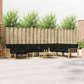 Outdoor-Sofagarnitur 9 pcs Weiß und Schwarz 79 x 79 x 37 cm