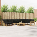 Outdoor-Sofagarnitur 9 pcs Weiß und Schwarz 79 x 79 x 37 cm