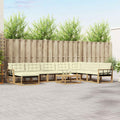Outdoor-Sofagarnitur 9 pcs Weiß und Creme 79 x 79 x 37 cm