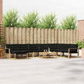 Outdoor-Sofagarnitur 9 pcs Weiß und Schwarz Massivholz Akazie