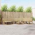 Outdoor-Sofagarnitur 9 pcs Weiß und Beige 79 x 79 x 37 cm