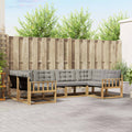Outdoor-Sofagarnitur mit Kissen 6 pcs Weiß und Hellgrau