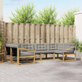 Outdoor-Sofagarnitur mit Kissen 6 pcs Weiß und Hellgrau