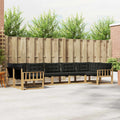 Outdoor-Sofagarnitur mit Kissen 7 pcs Weiß und Schwarz