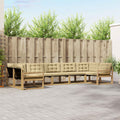 Outdoor-Sofagarnitur mit Kissen 7 pcs Weiß und Beige