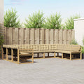 Outdoor-Sofagarnitur mit Kissen 9 pcs Weiß und Beige