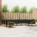 Outdoor-Sofagarnitur mit Kissen 9 pcs Weiß und Schwarz