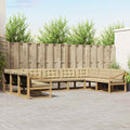 Outdoor-Sofagarnitur mit Kissen 9 pcs Weiß und Beige