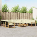 Outdoor-Sofagarnitur mit Kissen 10 pcs Weiß und Creme