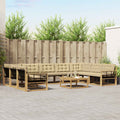 Outdoor-Sofagarnitur mit Kissen 10 pcs Weiß und Beige