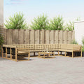 Outdoor-Sofagarnitur mit Kissen 11 pcs Weiß und Beige