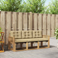 Outdoor-Sofagarnitur mit Kissen 3 pcs Weiß und Beige