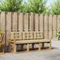 Outdoor-Sofagarnitur mit Kissen 3 pcs Weiß und Beige