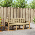 Outdoor-Sofagarnitur mit Kissen 3 pcs Weiß und Beige