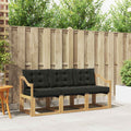 Outdoor-Sofagarnitur mit Kissen 3 pcs Weiß und Schwarz