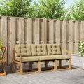 Outdoor-Sofagarnitur mit Kissen 3 pcs Weiß und Beige