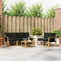 Outdoor-Sofagarnitur mit Kissen 6 pcs Weiß und Schwarz