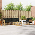 Outdoor-Sofagarnitur mit Kissen 7 pcs Weiß und Schwarz