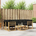 Outdoor-Sofagarnitur mit Kissen 7 pcs Weiß und Schwarz