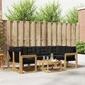 Outdoor-Sofagarnitur mit Kissen 7 pcs Weiß und Schwarz