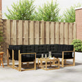 Outdoor-Sofagarnitur mit Kissen 7 pcs Weiß und Schwarz