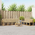 Outdoor-Sofagarnitur mit Kissen 8 pcs Weiß und Beige