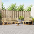 Outdoor-Sofagarnitur mit Kissen 8 pcs Weiß und Beige