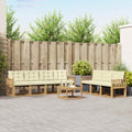 Outdoor-Sofagarnitur mit Kissen 8 pcs Weiß und Creme