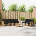 Outdoor-Sofagarnitur mit Kissen 8 pcs Weiß und Schwarz