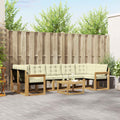 Outdoor-Sofagarnitur mit Kissen 8 pcs Weiß und Creme