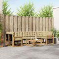 Outdoor-Sofagarnitur mit Kissen 8 pcs Weiß und Beige